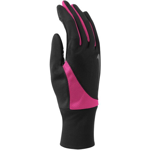 фото Женские перчатки для бега nike women's dri-fit tailwind run gloves m black/hyper pink