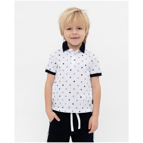 фото Поло gulliver, размер 116, белый