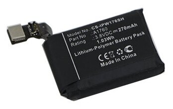 Аккумулятор для APPLE WATCH 2 38mm (A1760) (270 mAh) (Cameron Sino) (CS-IPW176SH)