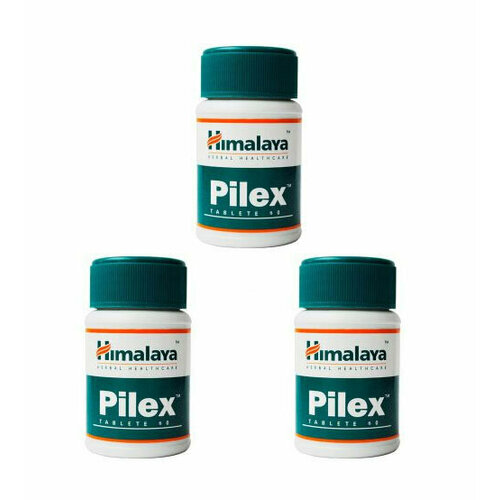 Таблетки Пайлекс Хималая Хербалс (Pilex Himalaya Herbals ) для здоровья прямой кишки и укрепления сосудов, 3х60 таб.