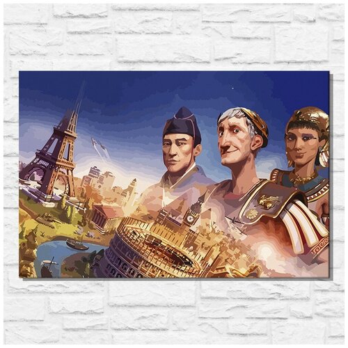 Картина по номерам на холсте игра Sid Meier's Civilization VI - 11621 Г 60x40 картина по номерам на холсте игра sid meier s civilization vi 11034 в 30x40