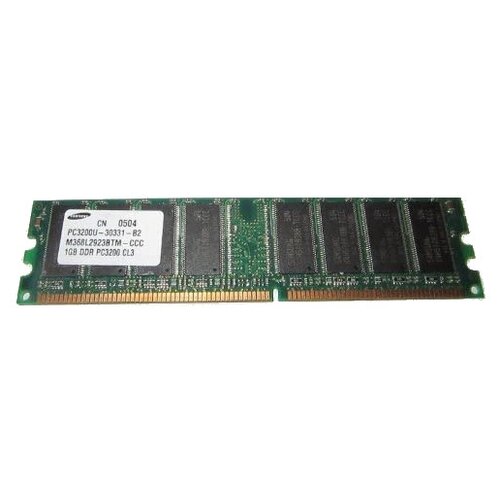 Оперативная память Samsung 1 ГБ DDR 400 МГц DIMM CL3 M368L2923BTM-CCC оперативная память infineon 1 гб ddr 400 мгц dimm cl3
