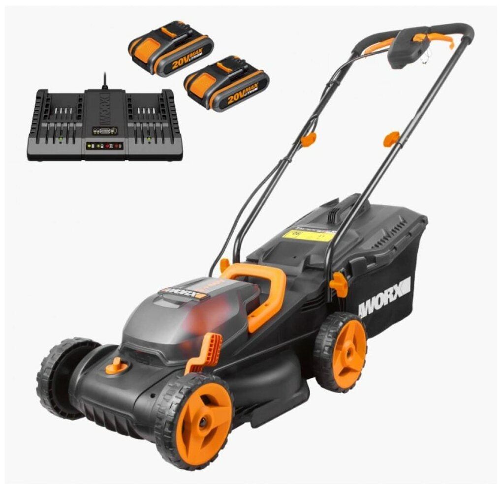 Газонокосилка WORX WG779E 40V 50Ач аккумуляторная колесная