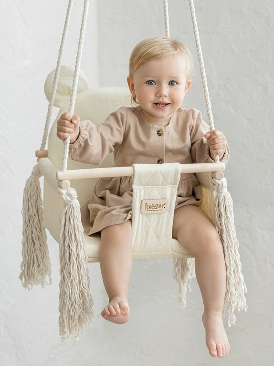 Качели подвесные Sweet Bear, белый — фото 1