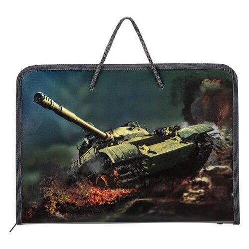 фото Папка для труда с ручками пифагор а4, пластик, молния вокруг, органайзер, "war", 270159