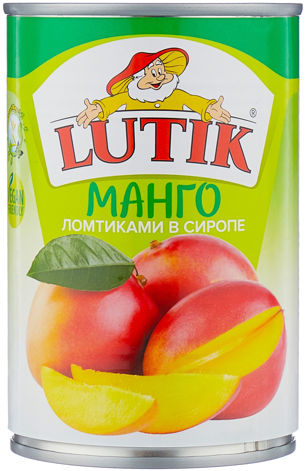 LUTIK Манго ломтиками в сиропе, 425мл, ж/б