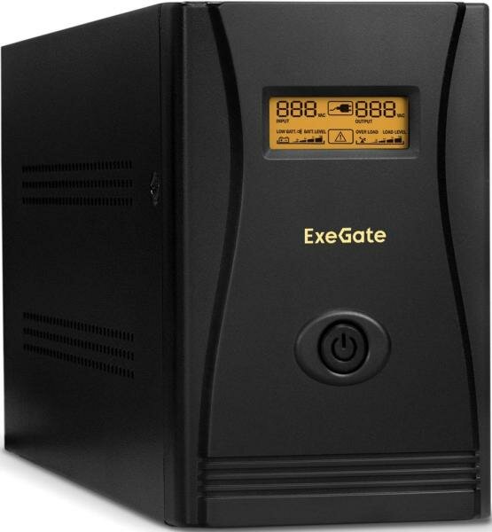 Exegate EP285531RUS ИБП ExeGate SpecialPro Smart LLB-2200. LCD. AVR. EURO. RJ. USB <2200VA/1300W, LCD, AVR, 4 евророзетки, RJ45/11, USB, Black>