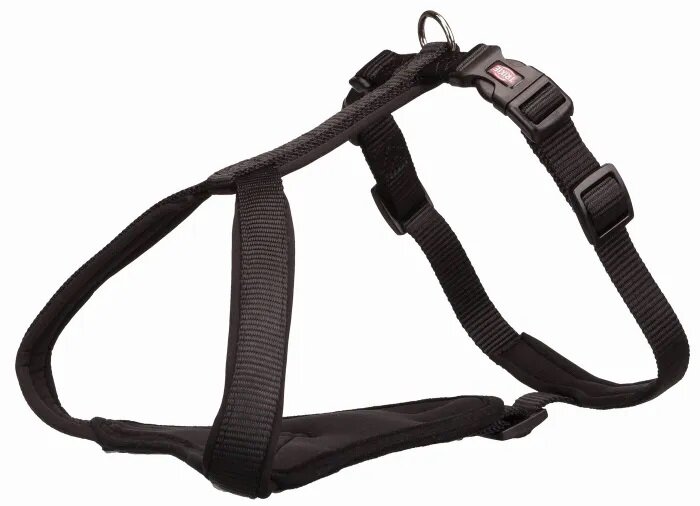Шлейка для собак Trixie Premium Y-harness L-XL: 85-105 см/25 мм, чёрная