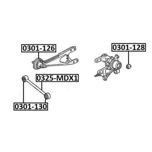фото Сайлентблок рычага подвески asva 0301-128 для honda lagreat