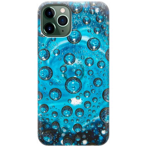 фото Re:pa накладка transparent для apple iphone 11 pro max с принтом "голубые капли"