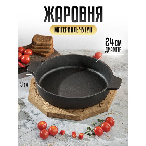 Жаровня чугунная 24х5 см