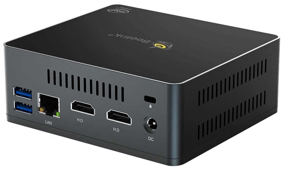 Неттоп Beelink GK mini 8/256 Intel Celeron J4125, 8 ГБ RAM, 256 ГБ SSD, Intel UHD Graphics 600, Windows 10 Home, черный