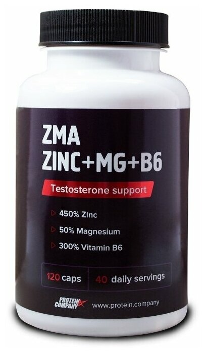 ZMA Zinc + Mg + B6 / PROTEIN.COMPANY / ZMA  /  / 40  / 120 