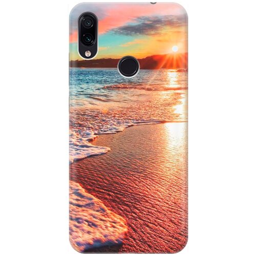 фото Силиконовый чехол на xiaomi redmi note 7 / note 7 pro / сяоми редми ноут 7 / ноут 7 про с принтом "залитый светом пляж" gosso