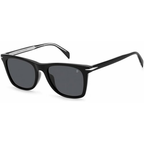 Солнцезащитные очки David Beckham, прямоугольные, оправа: пластик, поляризационные, с защитой от УФ, для мужчин, черный