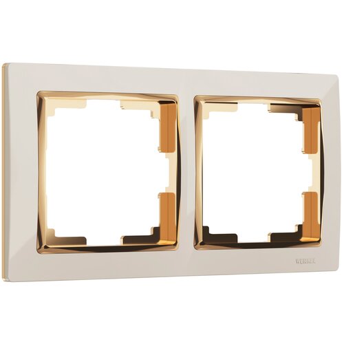 werkel рамка snabb на 4 поста слоновая кость золото wl03 frame 04 ivory gd 4690389083914 Werkel Snabb Рамка на 2 поста, слоновая кость / золото (WL03-Frame-02-ivory-GD)