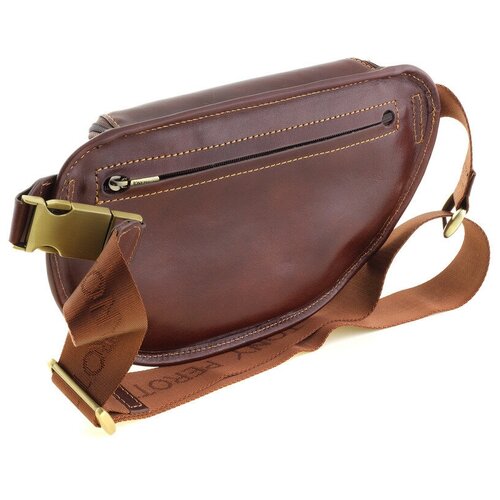 фото Мужская кожаная поясная сумка tony perotti 270020/2 коричневый