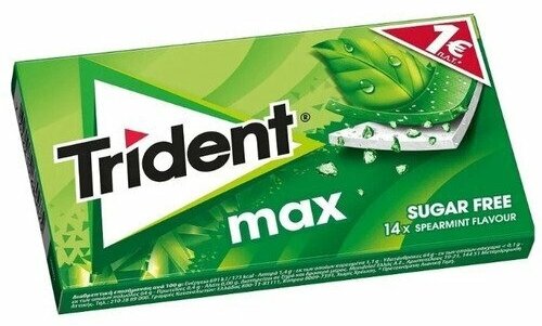 Жевательная резинка Trident Spearmint Max Gum