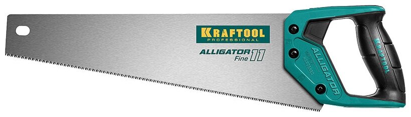 Ножовка для точного реза "Alligator Fine 11", 450 мм, 11 TPI 3D зуб, Kraftool 15203-45 . - фотография № 1