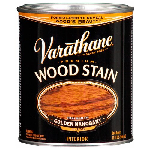 Varathane морилка Premium Wood Stain, 0.946 кг, 0.946 л, Золотой Махагон birchwood casey морилка wood stain 0 09 л