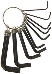 Набор ключей шестигранных на кольце тундра, 1.5 - 10 мм, 10 шт. 882075