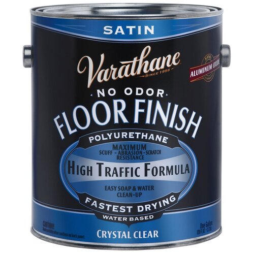 Лак Varathane Crystal Clear Floor Finish полуматовый полиуретановый прозрачный 3.78 л 4.8 кг