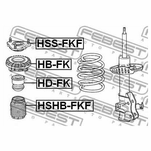 Пыльник Амортизатора Febest HSHB-FKF для Honda Civic (2005-2011), Honda Stream (2005-н. в.)