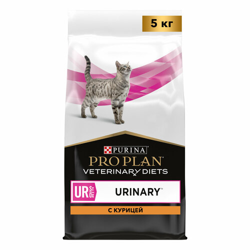 Сухой корм для кошек Pro Plan Veterinary Diets UR при болезнях мочевыводящих путей с курицей 5 кг