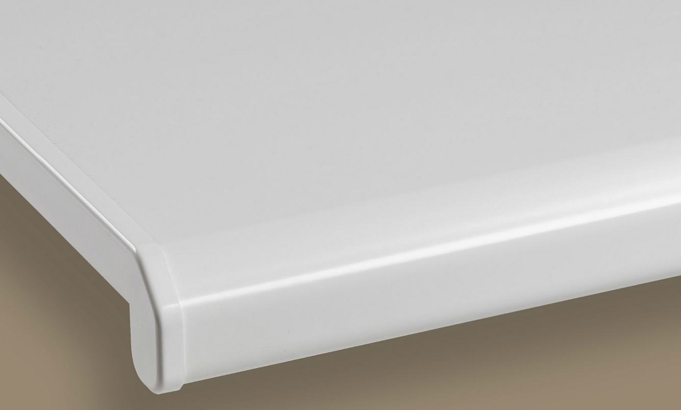 Белый матовый Данке Стандард Сатин размер 200*1300 мм с заглушками - фотография № 4