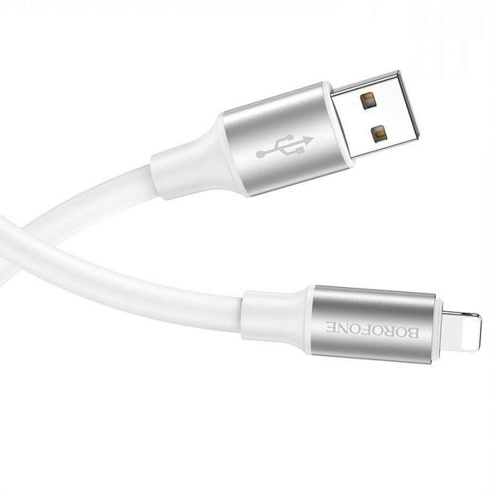 Кабель USB BOROFONE BX82 для Lightning, 2.4A, длина 1м, white