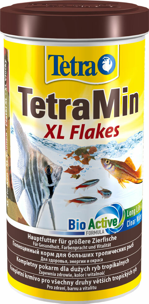 TETRAMIN XL FLAKES корм хлопья для всех видов рыб крупные хлопья (500 мл х 4 шт)