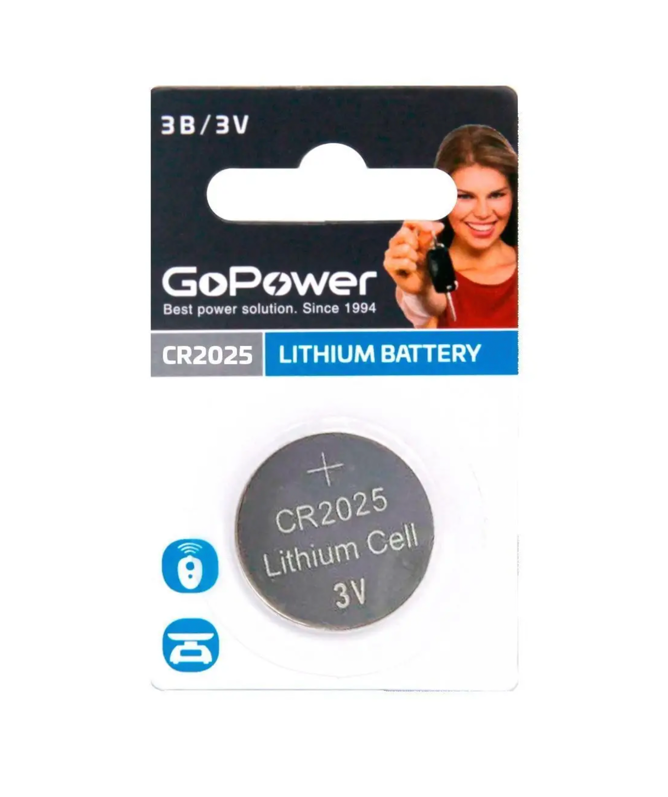 Гоу Паувер / Go Power - Батарейка Lithium Battery CR2025 3V 1 шт