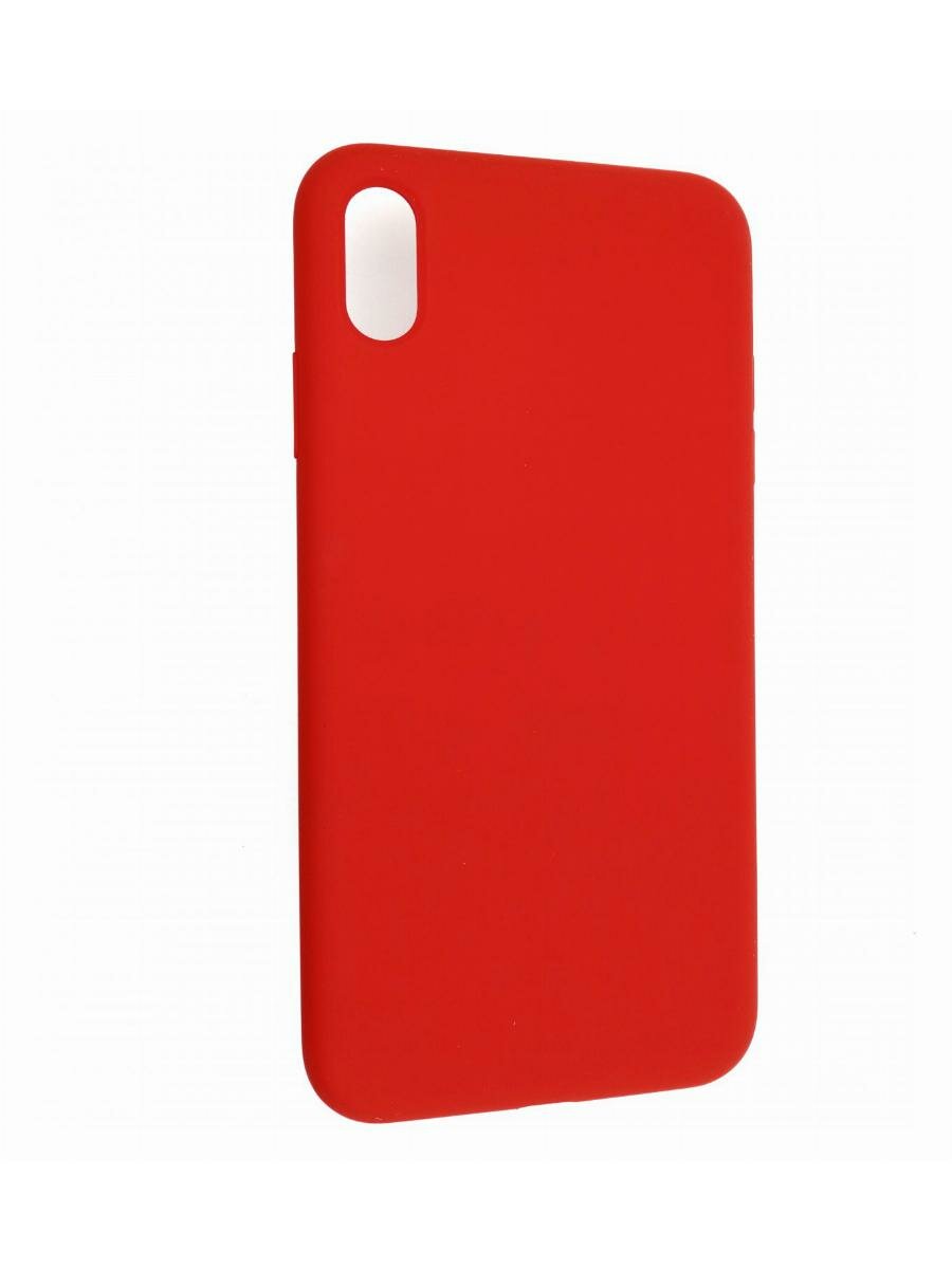 Чехол для iPhone XS Max Kruche Silicone Red,противоударный пластиковый кейс,защитный силиконовый бампер,софттач накладка с защитой камеры