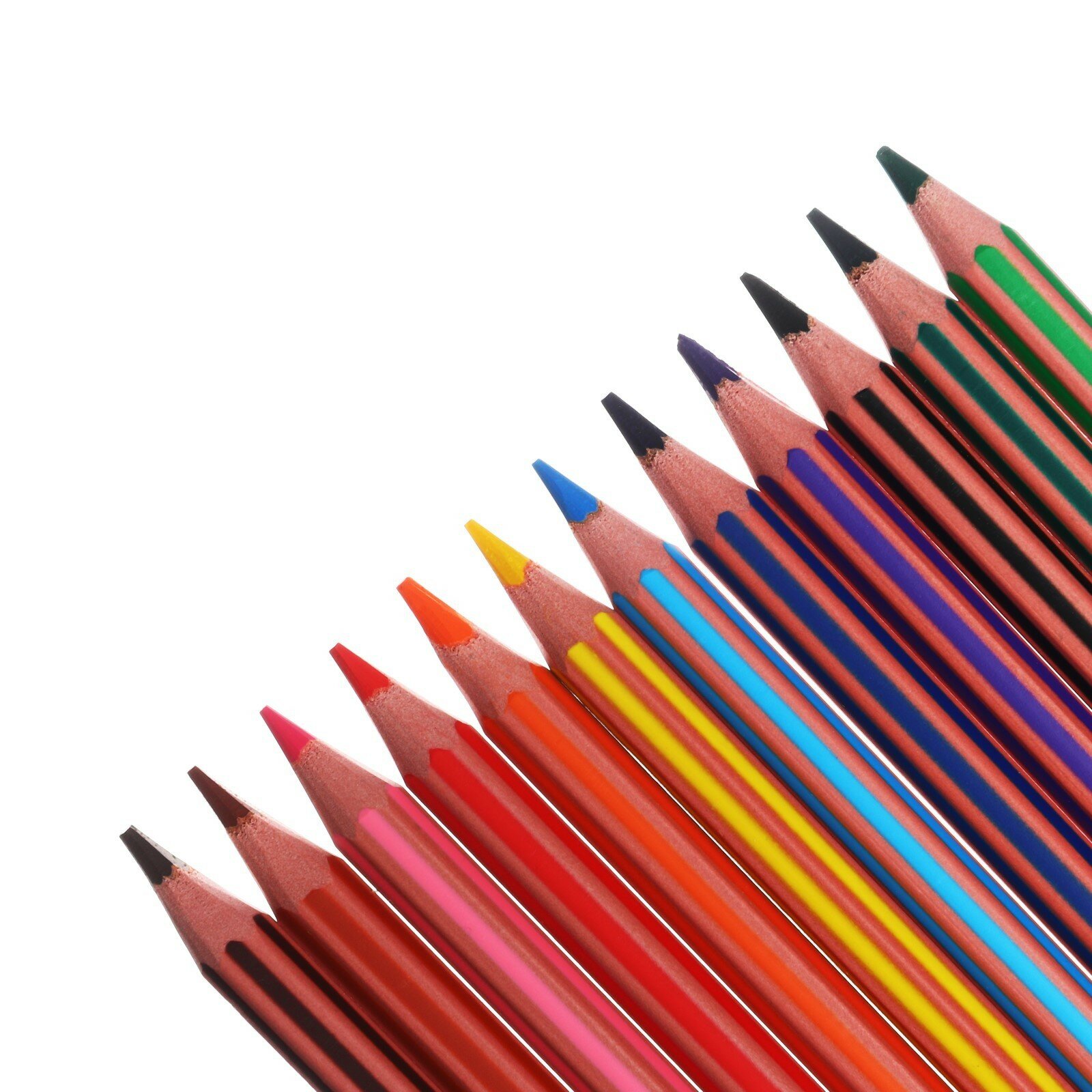 Карандаши цветные 12 цветов, "Kids Evolution Stripes", пластиковые, детские