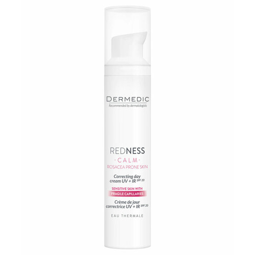 Dermedic Redness Calm Correcting Day Cream SPF 20 (40мл) корректирующий дневной крем spf 20 dermedic redness correcting day cream uv ir spf20 40 мл