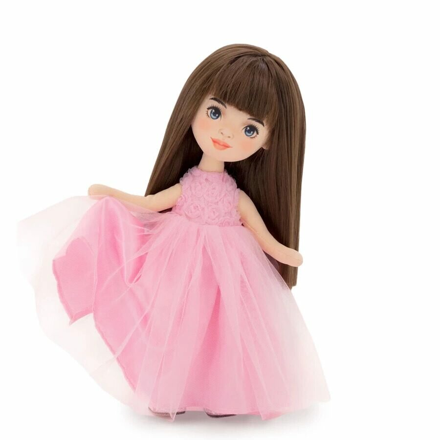 ORANGE TOYS Sweet Sisters Sophie в розовом платье с розочками Вечерний шик 32 см SS03-03