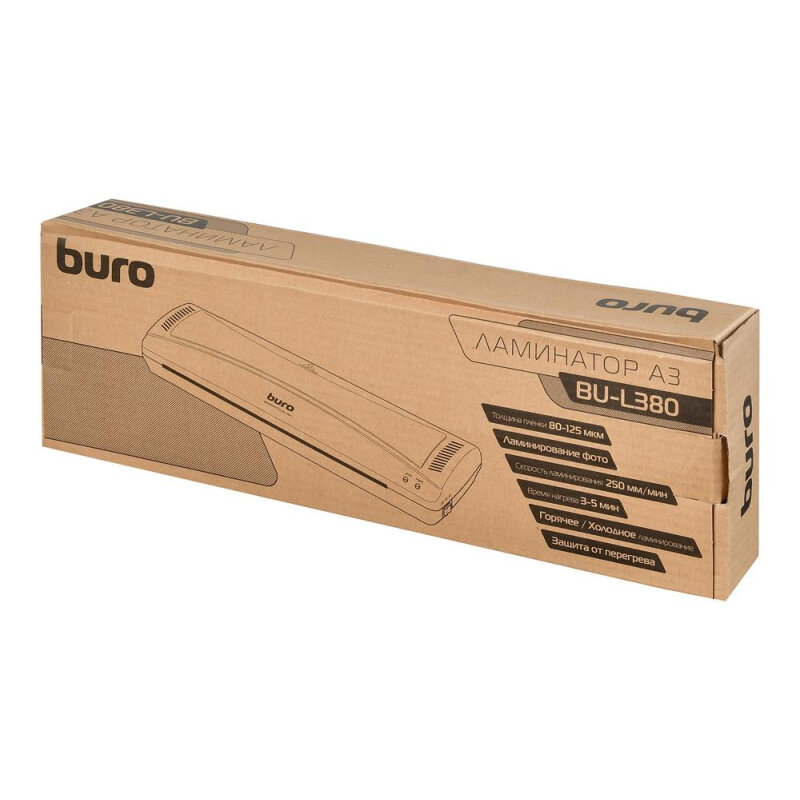 Ламинатор Buro BU-L380 (OL380) A3 80-125мкм 25см/мин (2вал) хол лам