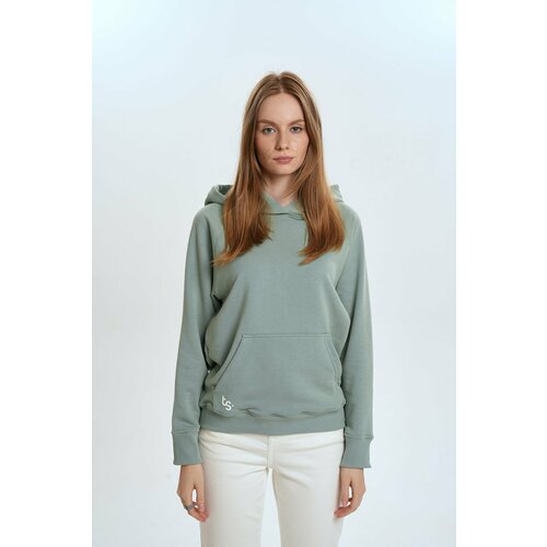 фото Худи tsdot, размер s, хаки, зеленый