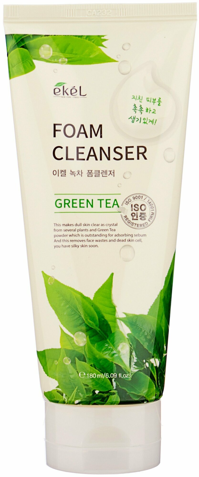 Ekel пенка для умывания с экстрактом зеленого чая Green Tea Foam Cleanser, 180 мл, 200 г