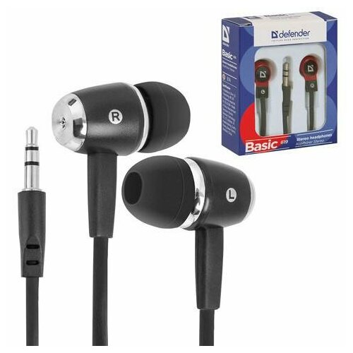 Наушники проводные Basic 620 110 см вкладыши черные с красным 410₽