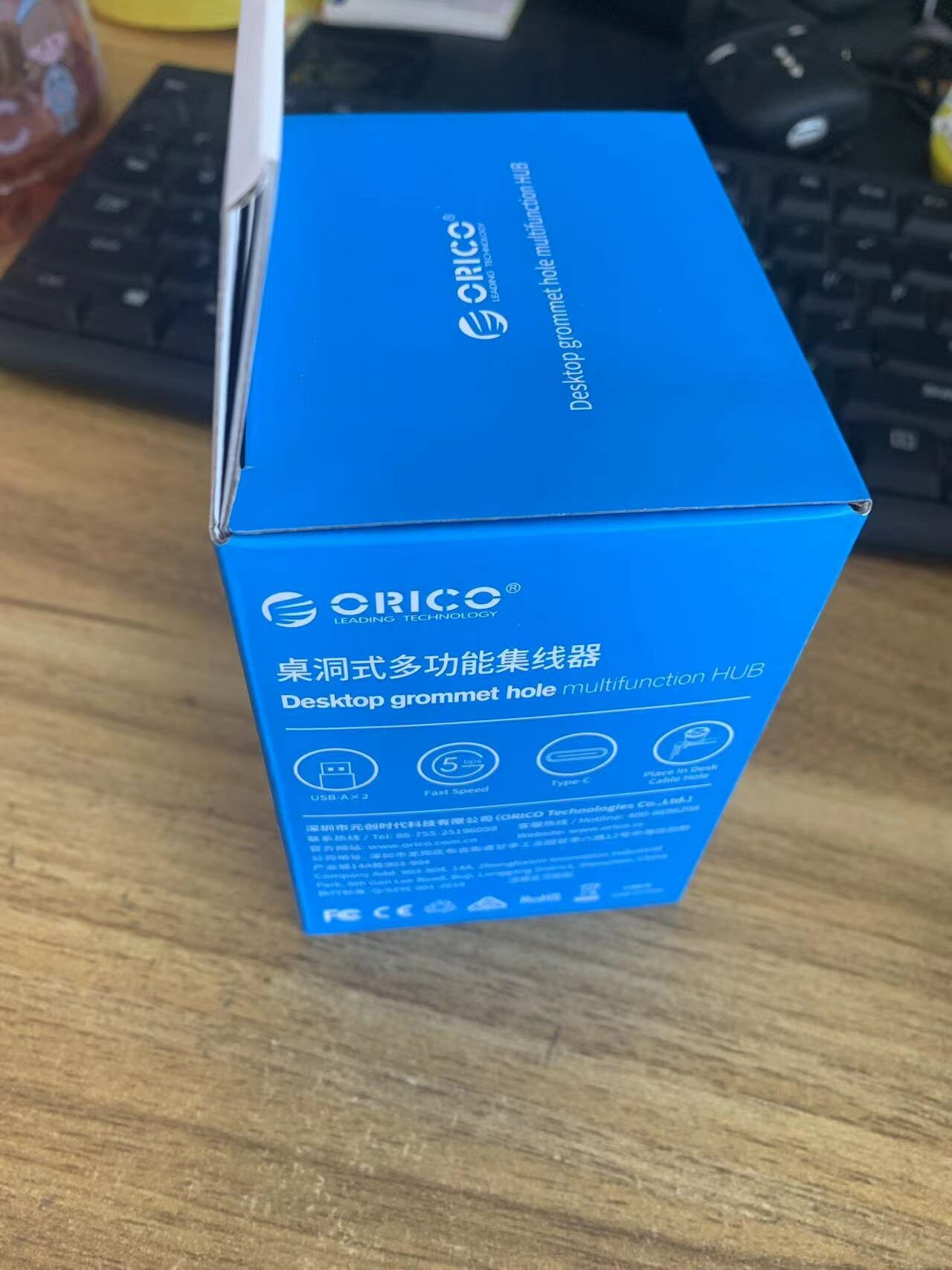 USB-концентратор orico DESK-2U1C (черный)