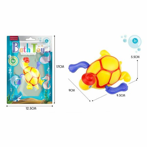 Игрушка для малышей черепаха / Заводная / Водоплавающая игрушка заводная 628 cp черепаха в пакете