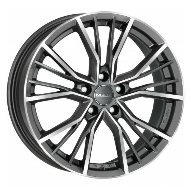 MAK Union 20X9J 5X112 ET26 DIA66.45 Gun Met-Mirror Face