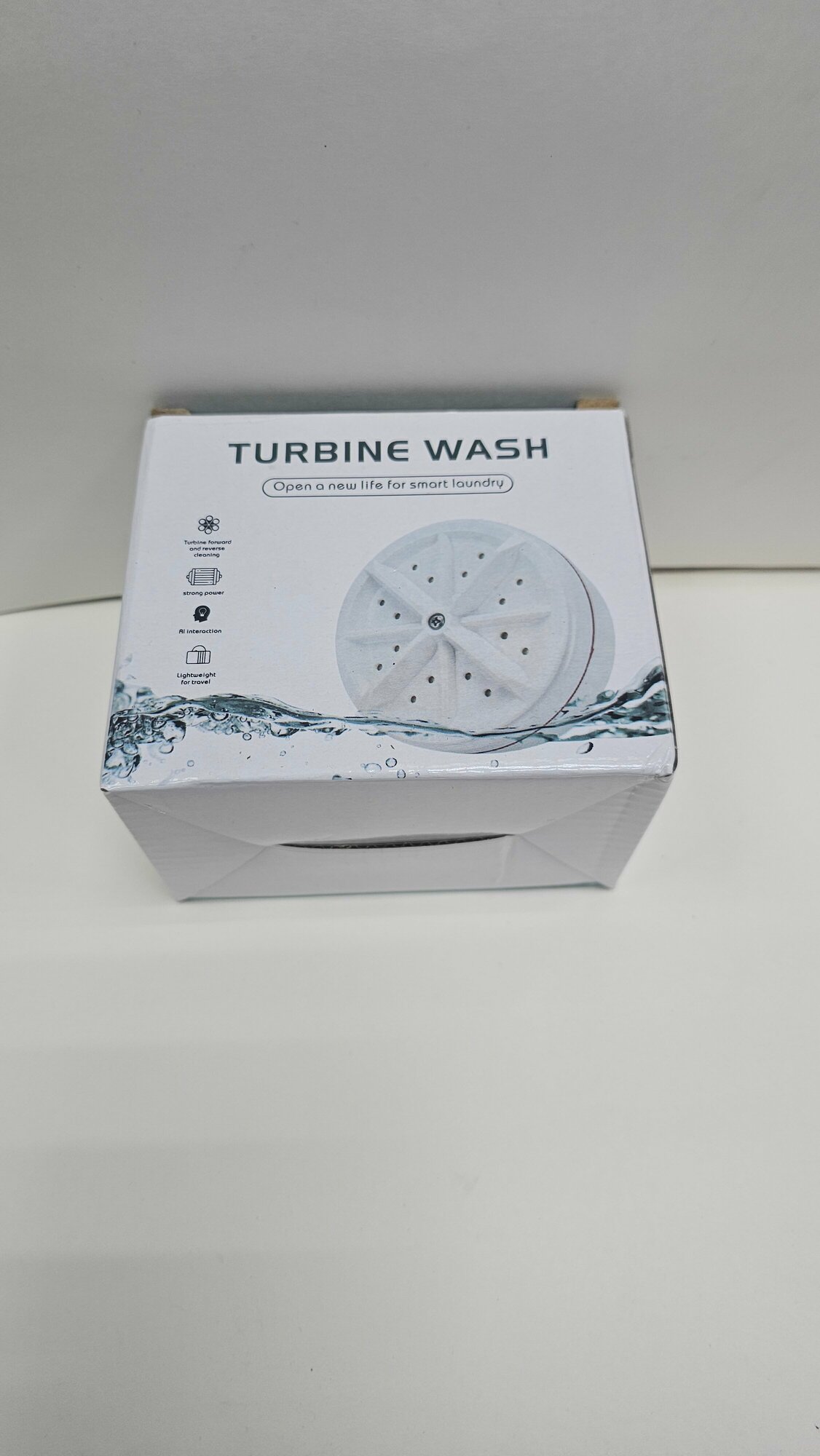 Ультразвуковая мини стиральная машинка Ultrasonic turbine wash (Белая) — фото 13
