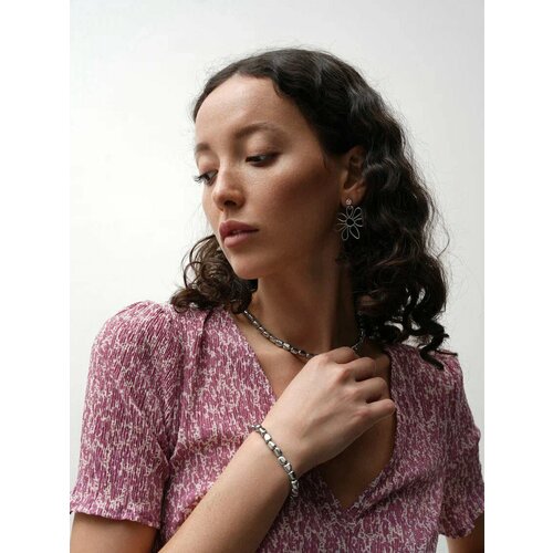 Комплект серег Daily Daisy, размер 4 мм, серебристый