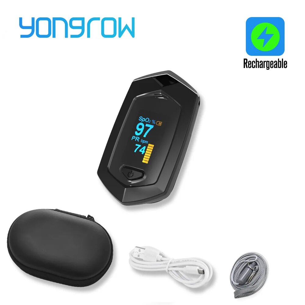Yongrow Цифровой пульсоксиметр для детей blackcharging