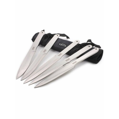 Разделочные ножи Баланс набор 5 штук, спортивные, тренировочные, металлические, качественные из нержавеющей стали с чехлом