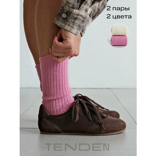 фото Носки tenden, комплект, 2 пары, размер 36-39, розовый