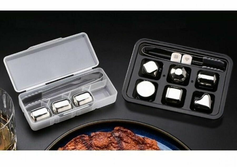 Аксессуары Для Охлаждения Напитков Xiaomi Охлаждающие камни для напитков Circle Joy Stainless Steel Quick Frozen Ice Cubes 6 шт. (серебро) CJ-BK02