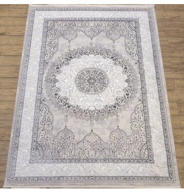 Ковер Турецкий Prado дизайн N891A цвет WHITE / GRAY2 1.2x1.8м
